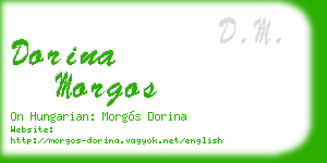 dorina morgos business card